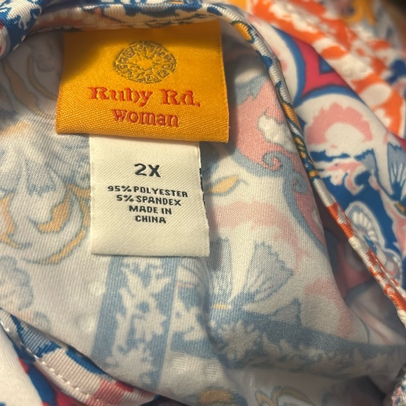 Ruby Rd. Multicolor Patchwork Blouse - Picture 5 of 6